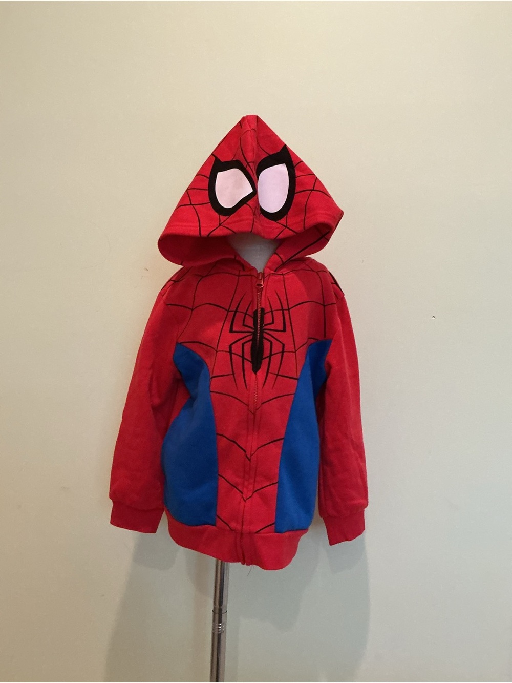 Marvel Red and Blue Spider-Man Hooded Zip Jacket